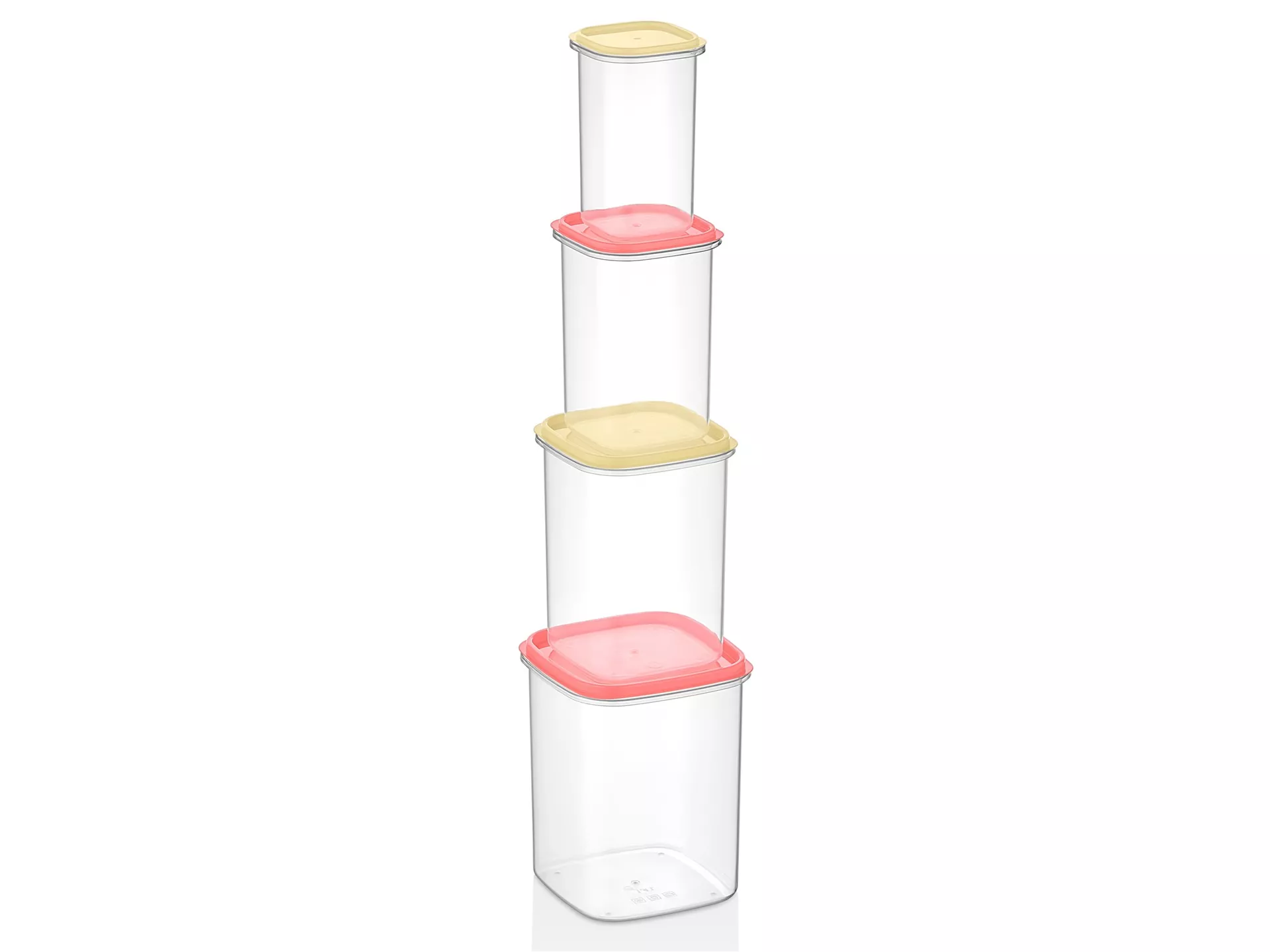 Asya 4 Lü  Dik  Saklama  Kabı  Renkli