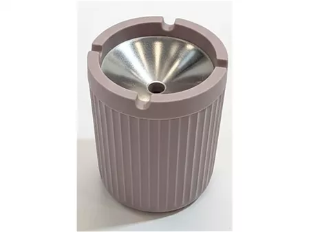 Kokusuz Metal Kapaklı Yuvarlak Küllük Renkli