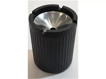 Kokusuz Metal Kapaklı Yuvarlak  Küllük Siyah