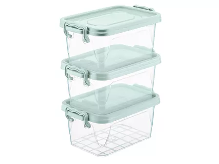 3 Lü Kilitli Saklama Kabı