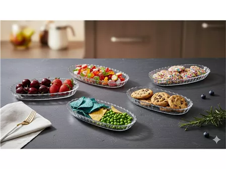 Boncuk 2'li Kayık Tabak Seti